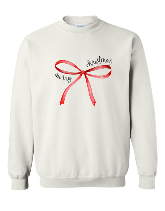 Merry Christmas Bow Crewneck